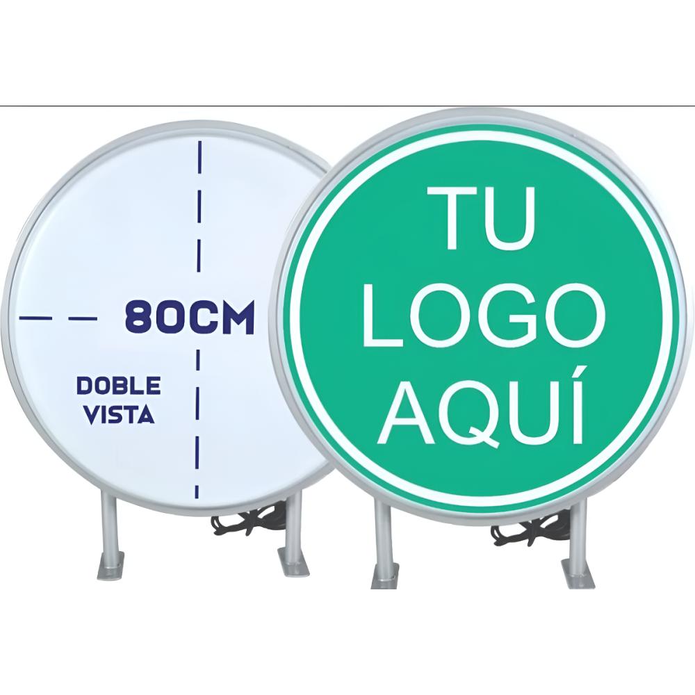 Anuncio De Luz Redondo 80 Cm Incluye Impresion Vinil Transp