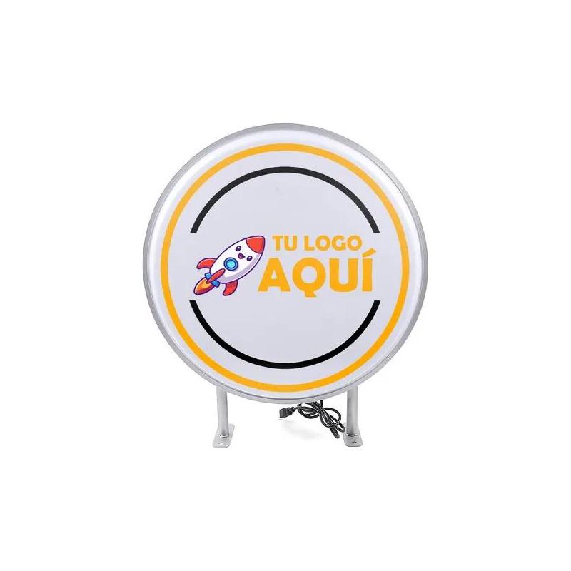 Anuncio De Luz  Redondo 80 Cm Incluye Impresion Vinil Transp | Envío gratis