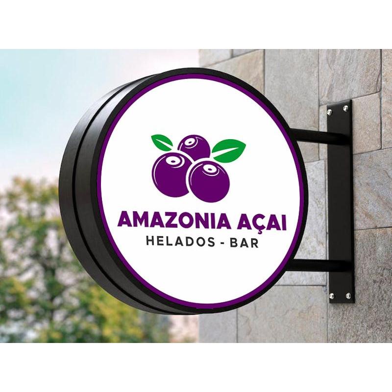 Anuncio De Luz  Redondo 80 Cm Incluye Impresion Vinil Transp | Envío gratis