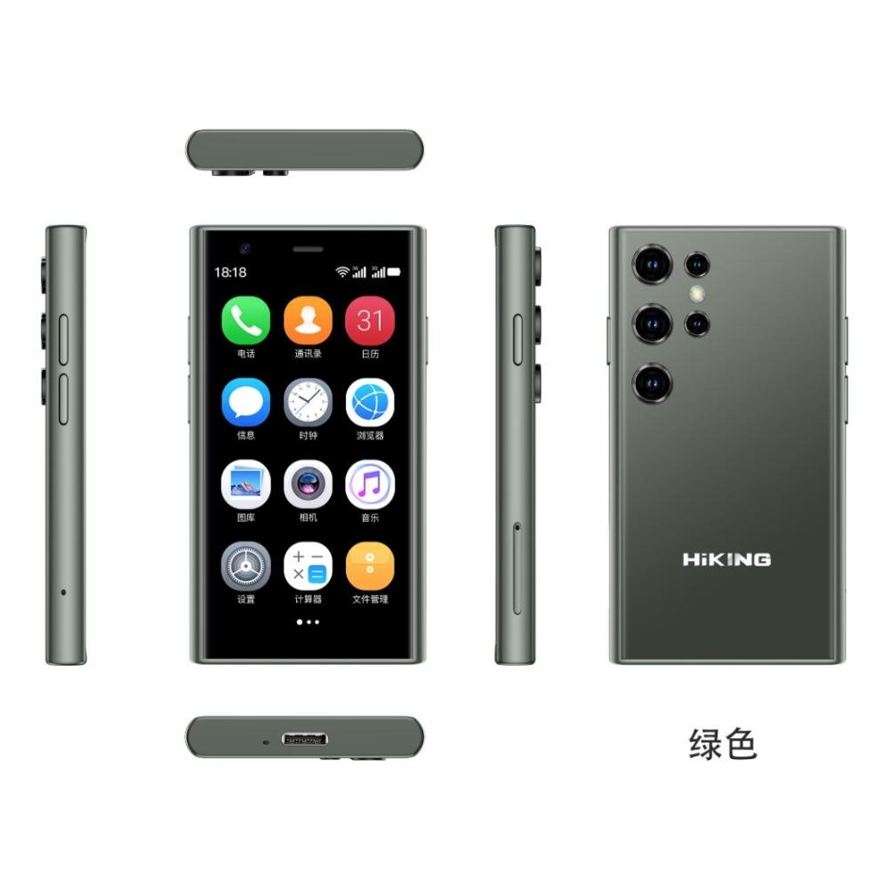 Mini Phone Hiking Mini S23 3g 2gb Ram + 16gb Rom Green Dual Sim Radio Fm / Wifi / Gps Verde