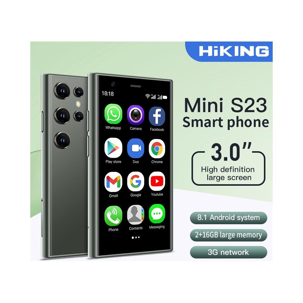 Mini Phone Hiking Mini S23 3g 2gb Ram + 16gb Rom Green Dual Sim Radio Fm / Wifi / Gps Verde
