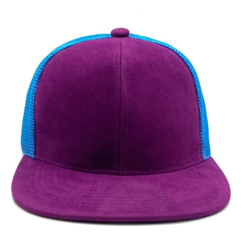 Gorra Hombre Plana Trucker Gamuza Hiphop Malla Lisa Snapback