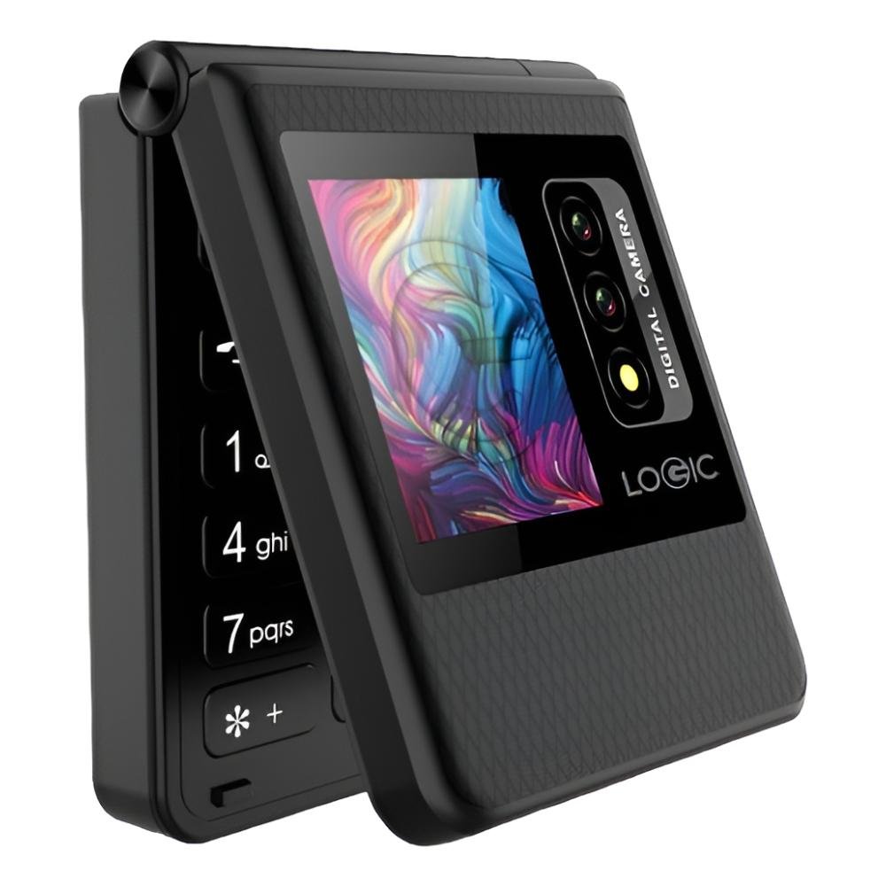 Celular Flip Doble Pantalla 4g Dual/sim Nuevo! Negro