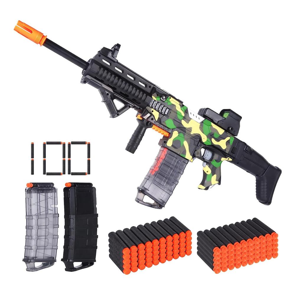 Rifle Pistola Lanzador Blaster Automático De Dardos Juguete