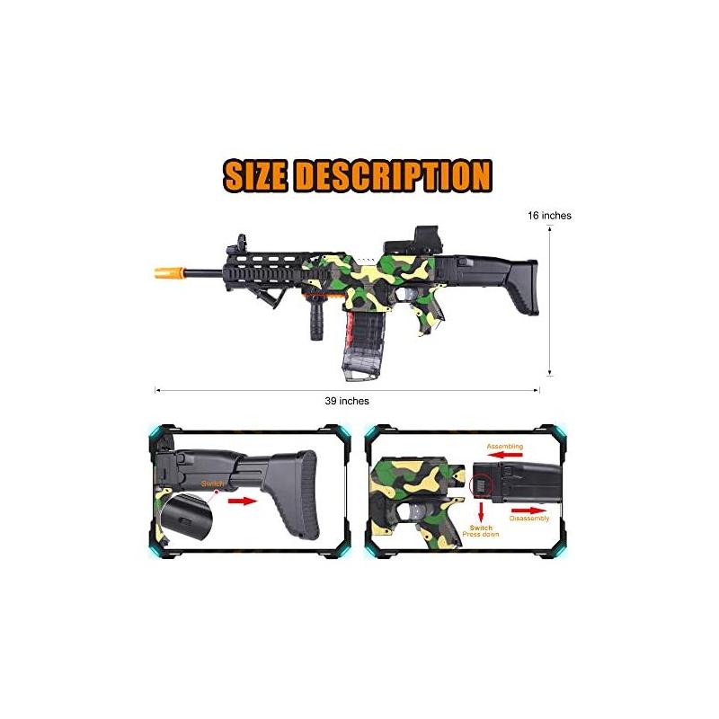 Rifle Pistola Lanzador Blaster Automático De Dardos Juguete