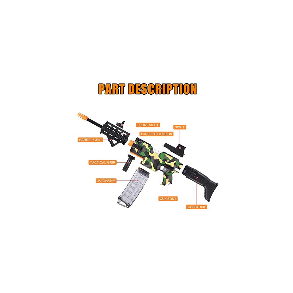 Rifle Pistola Lanzador Blaster Automático De Dardos Juguete