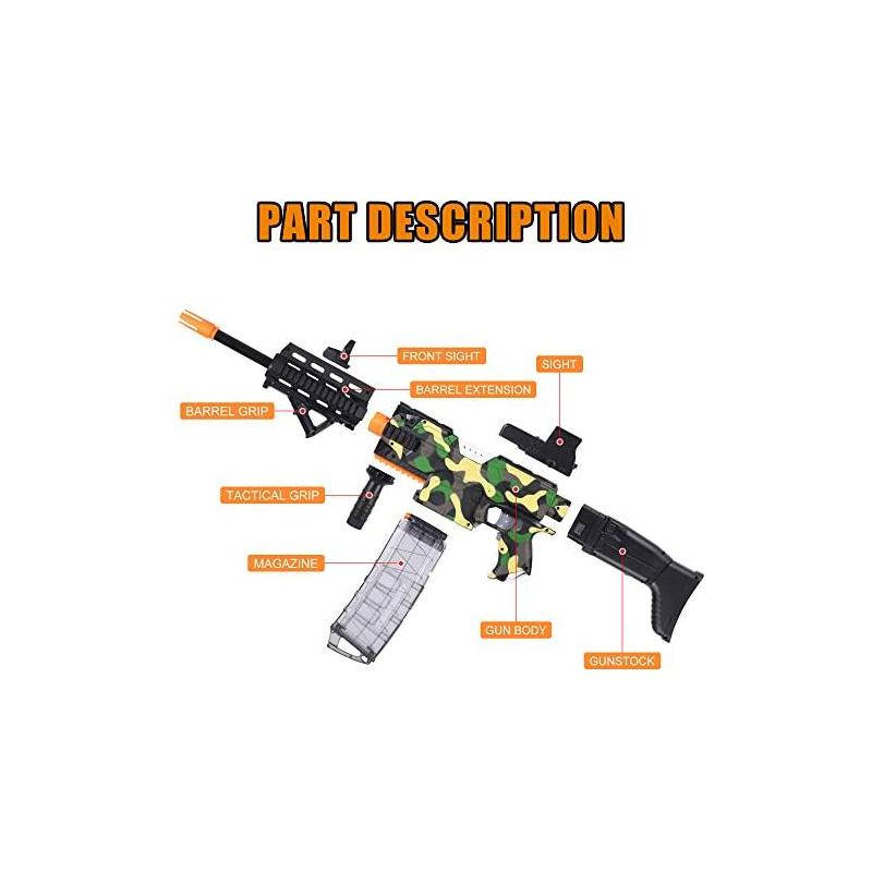 Rifle Pistola Lanzador Blaster Automático De Dardos Juguete