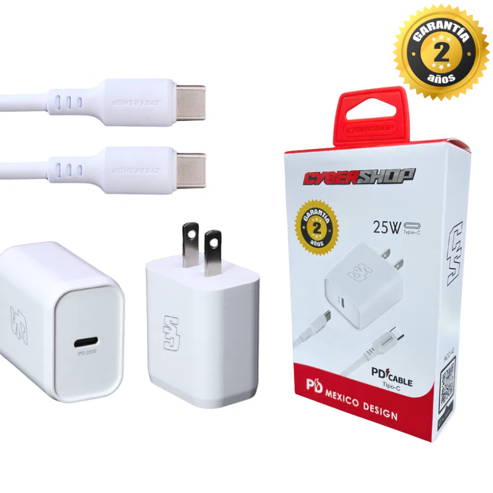 COMBO 25W SALIDA TYPE-C CYBERSHOP