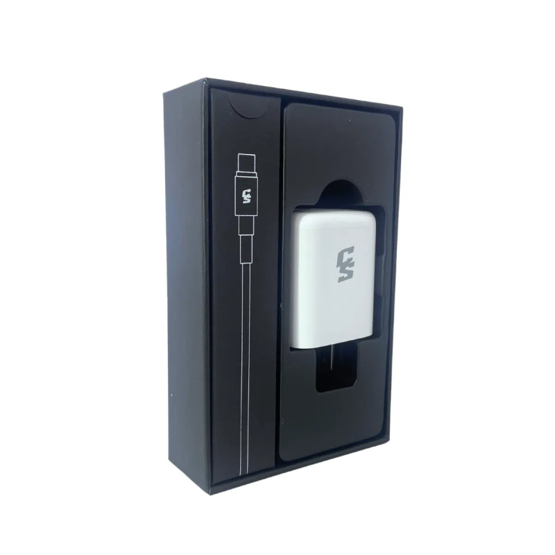 CARGADOR RAPIDO 77W GAN PRO + CABLE: 2 TIPO-C + 1 USB