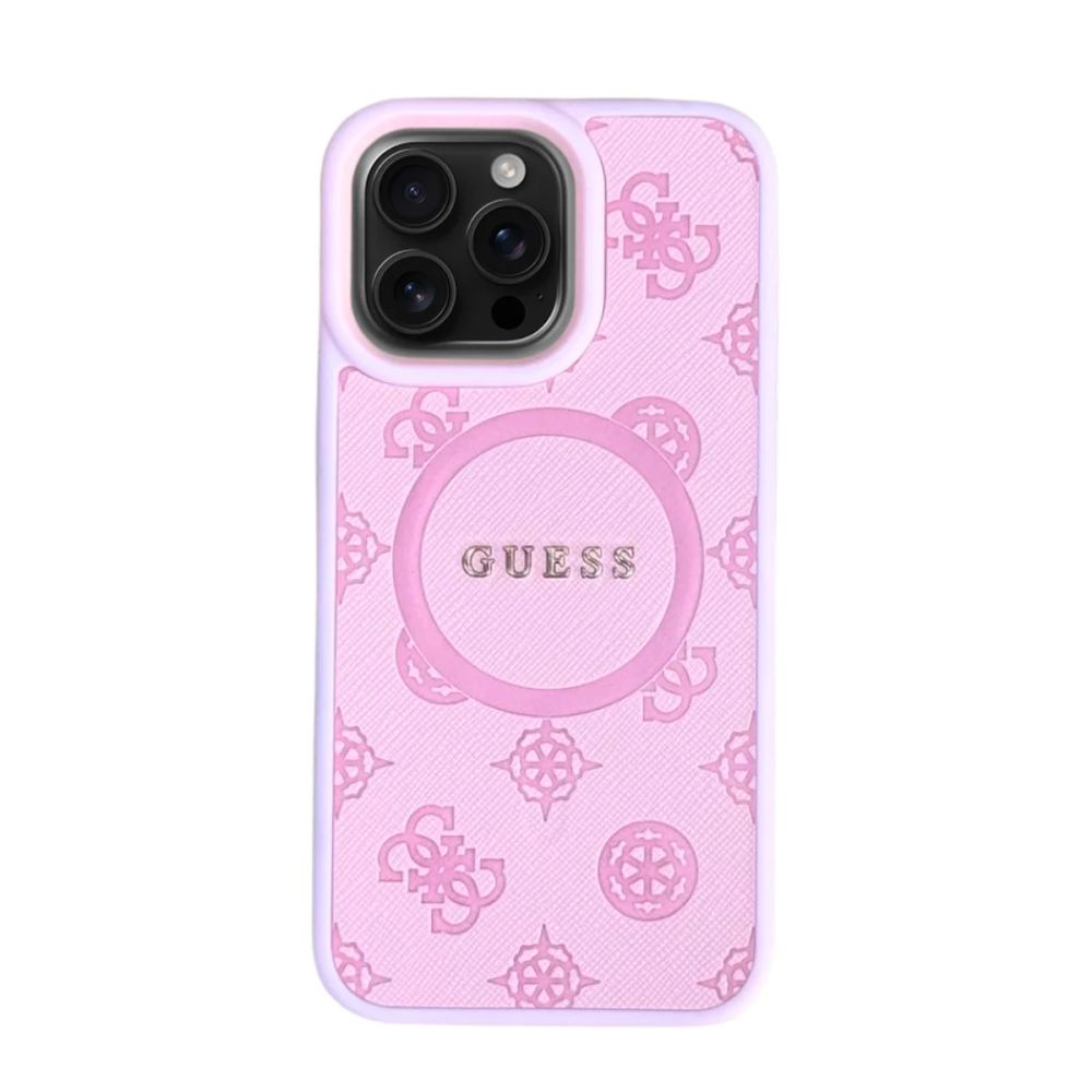FUNDA IPHONE 17 EMBLEMA GUESS MAGSAFE CON PLACA