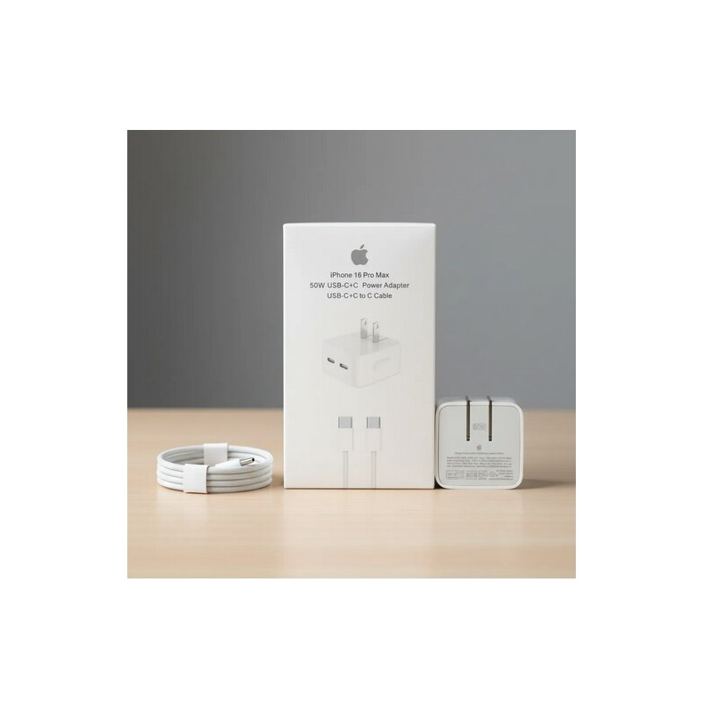 Cargador USB-C 50W Doble Puerto con Cable