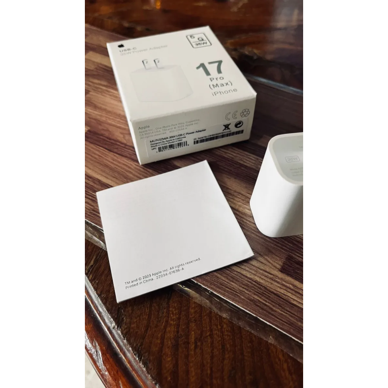 Cubo Cargador 35 W Tipo C Para Iphone 15-17 Series Blanco