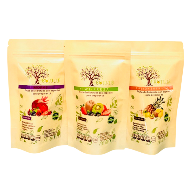 Mix Pack 3 Tisana Gourmet Fruti Té Moras Kiwi F Pasion F