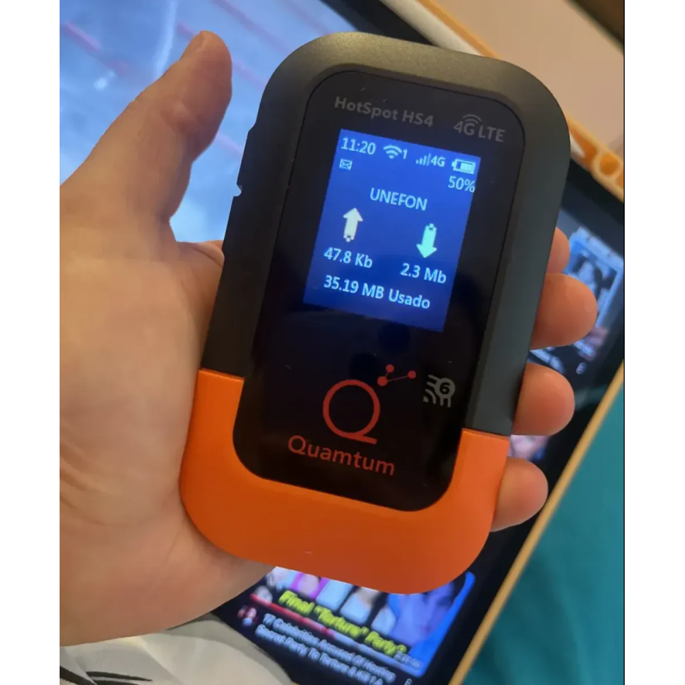 Modem Quantum Portatil Recargable UNEFON 1GB Alta velocidad + Politica Uso Justo $10 Diario
