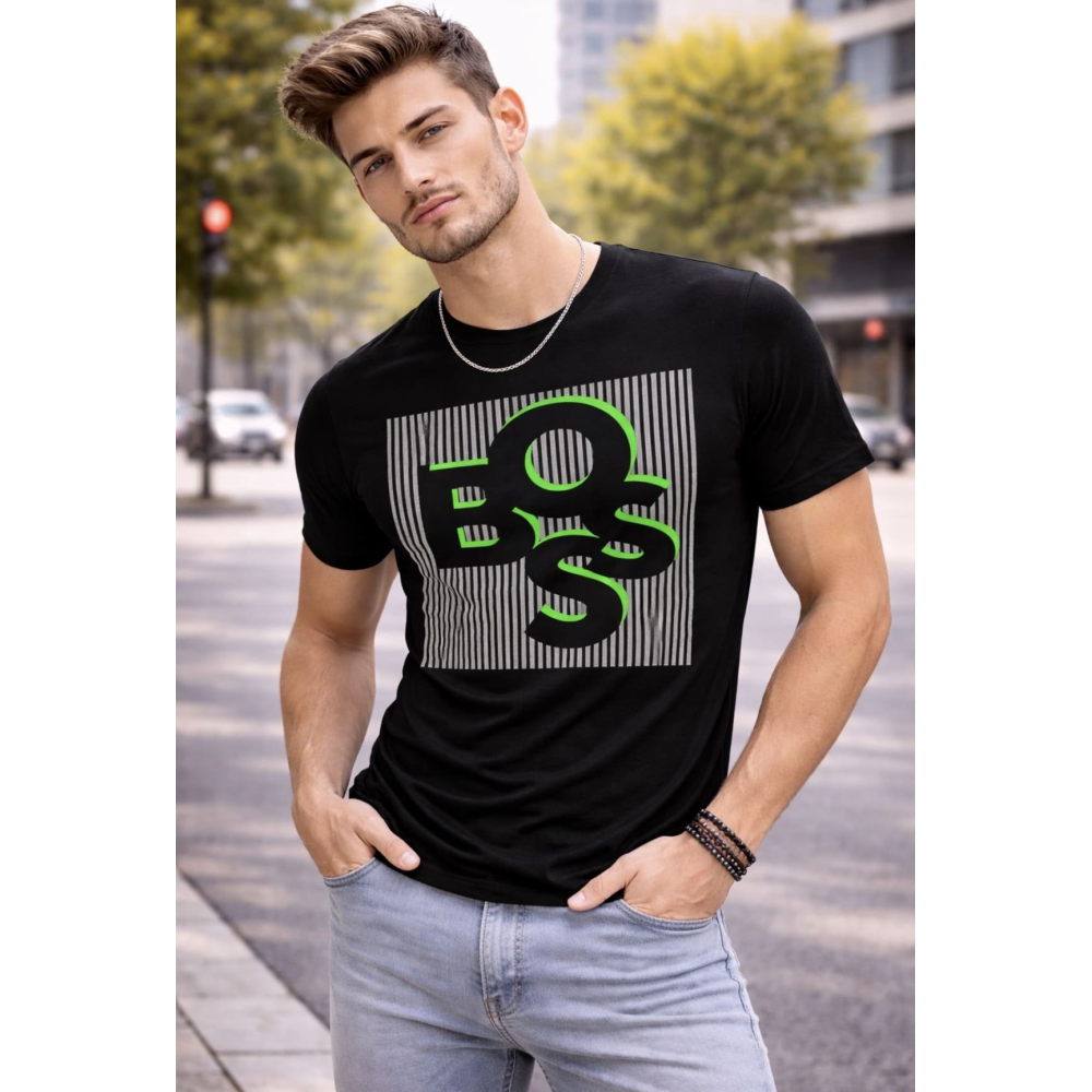 Playera Caballero Negra Emblematica