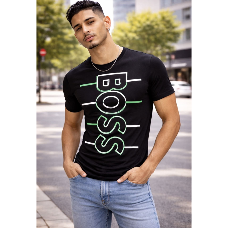 Playera Caballero Negra Emblematica