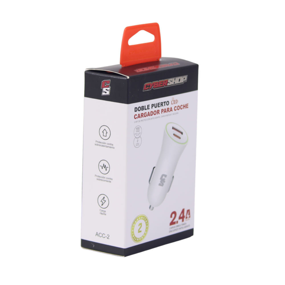 CARGADOR CYBERSHOP PARA AUTO USB