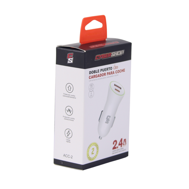 CARGADOR CYBERSHOP PARA AUTO USB