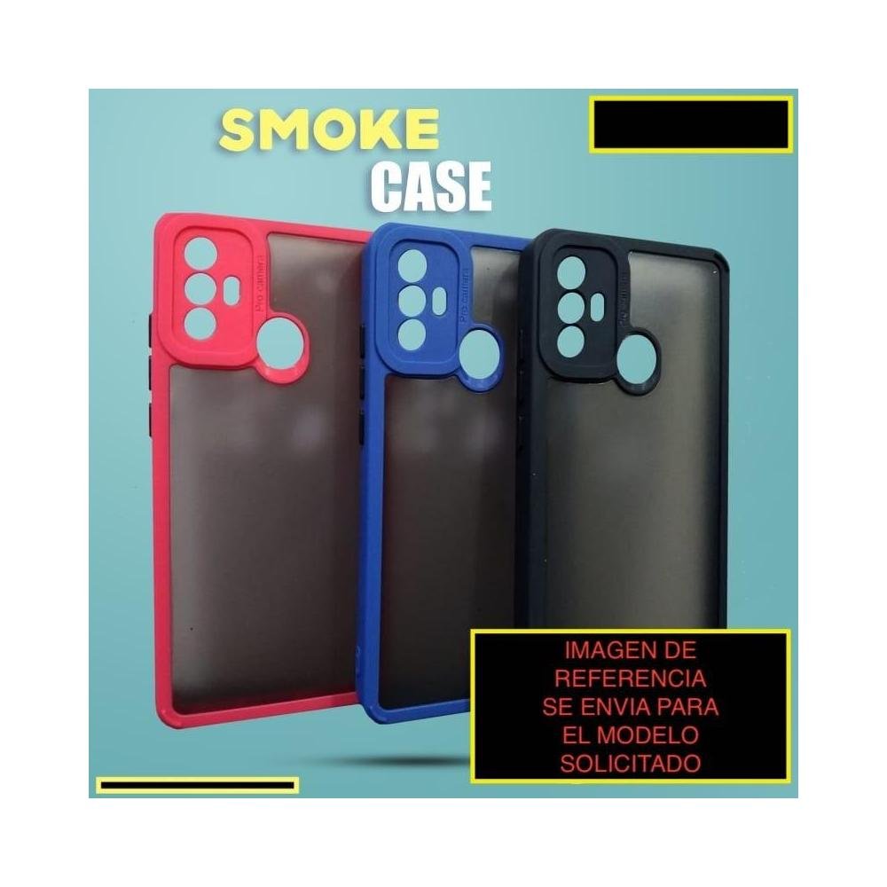 case-motorola-e20/e30/e40-azul-smoke-case-humo-transparente-color-funda-protector-reforzado