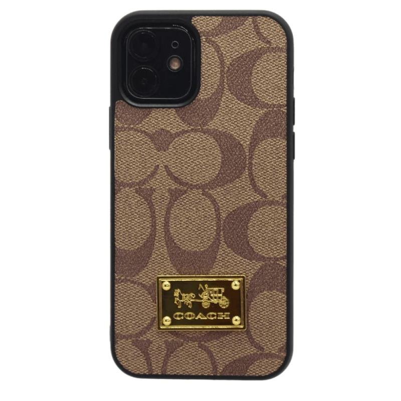 case-coach-iphone-12-cafe-estuche-protector-funda-emblematica
