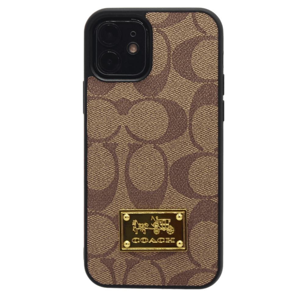 case-coach-iphone-13-pro-cafe-estuche-protector-funda-emblematica