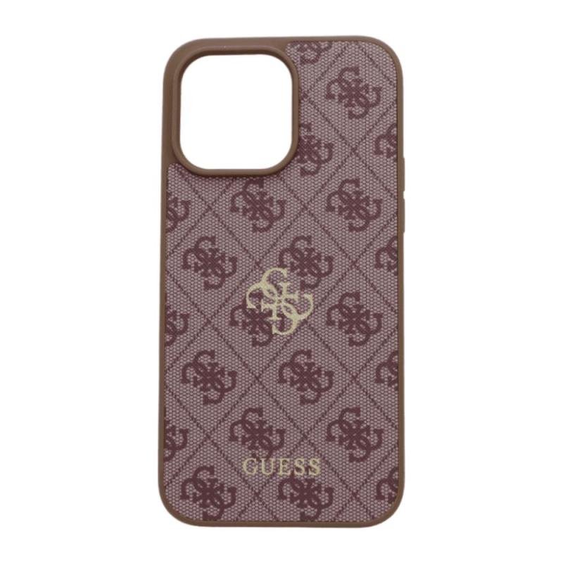case-iphone-13-guess-marron-estuche-protector-funda-emblematica.