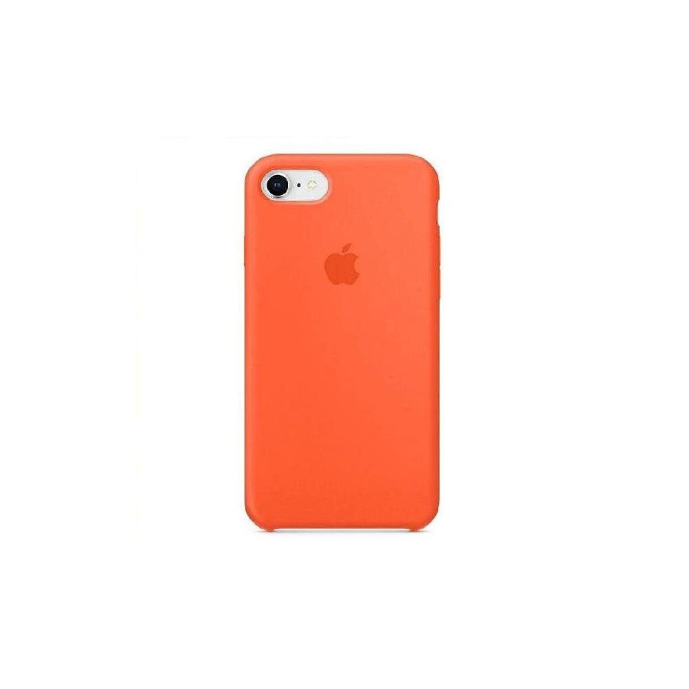 case-iphone-naranja-fosforescente-7/8-logo-funda-protector