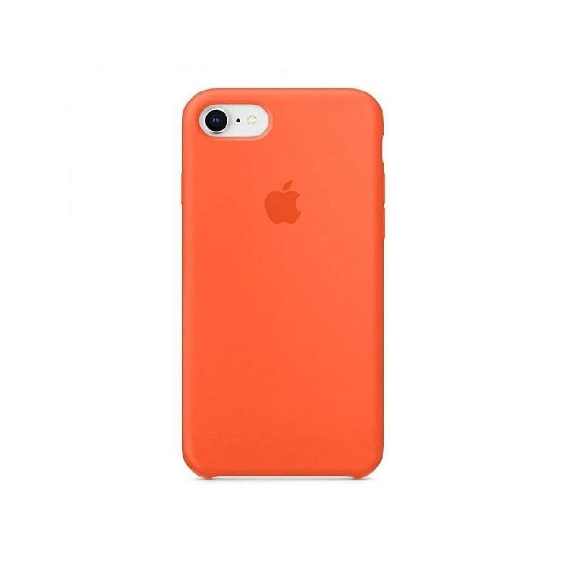 case-iphone-naranja-fosforescente-7/8-logo-funda-protector