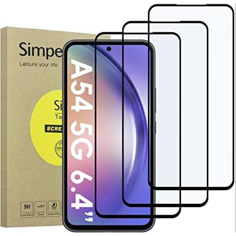 paquete-2-micas-10d-a54-samsung-cristal-templado-transparente-borde-negro