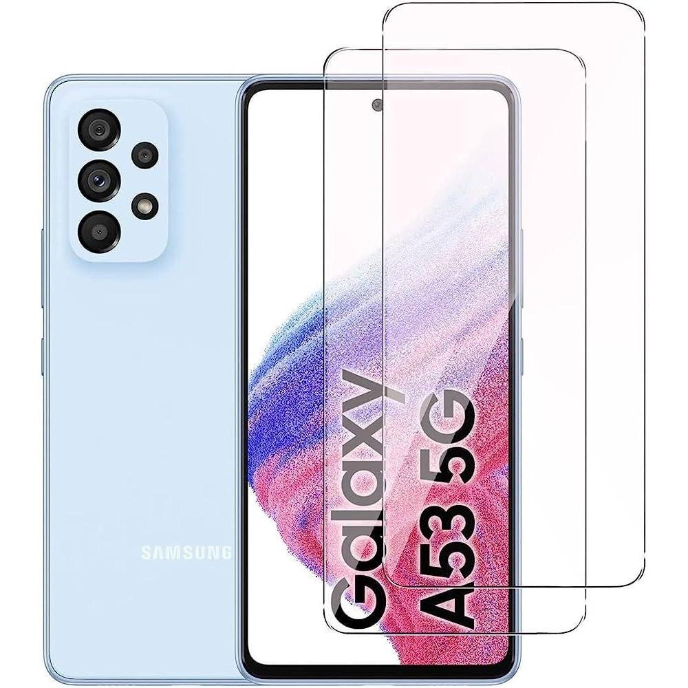 paquete-2-micas-a53/a52/a52s-samsung-cristal-templado-transparente