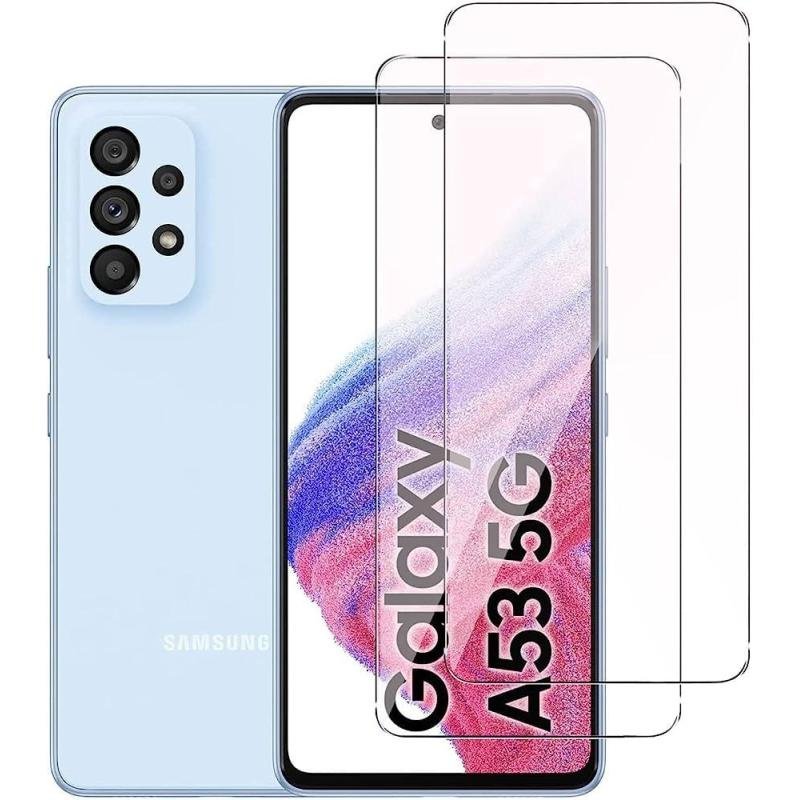 paquete-2-micas-a53/a52/a52s-samsung-cristal-templado-transparente