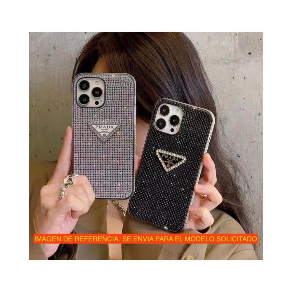 case-iphone-14-6.1-prada-negro-piedras-funda-protector