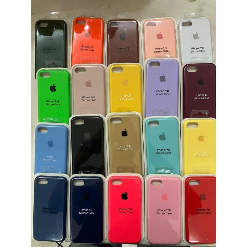 case-iphone-7/8-marron-logo-silicon-y-microfibra-funda-protector