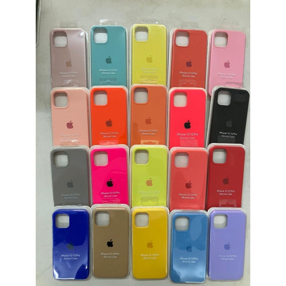 case-iphone-12/12-pro-naranja-fosforescente-logo-silicon-y-microfibra-funda-protector