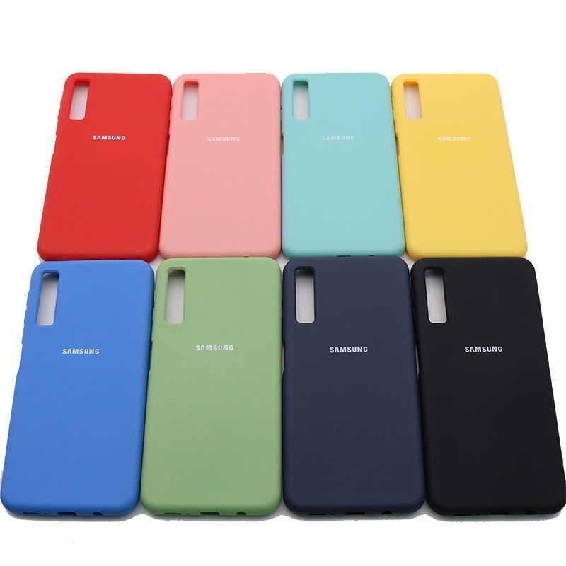 case-a7-2018-/-a750-/-a7-2019-rojo-petroleo-logo-samsung-funda-protector