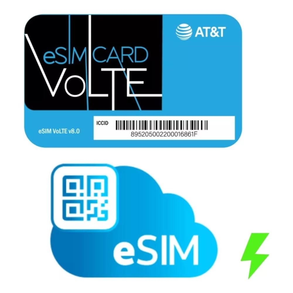Esim At&t Chip Virtual At&t Escoge Tu Lada Envió Digital Hoy