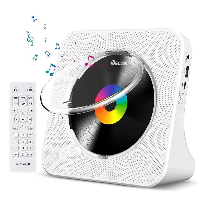 Reproductor De Cd Portátil Bluetooth Con Altavoces Música