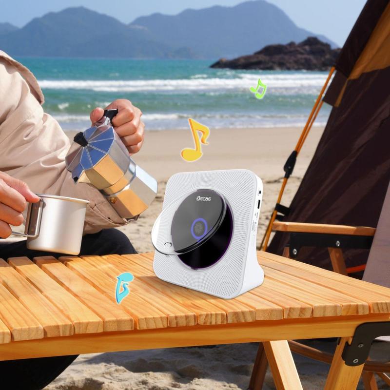 Reproductor De Cd Portátil Bluetooth Con Altavoces Música