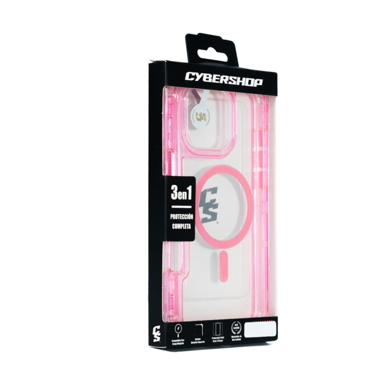 funda-magsafe-3in1-transparente-rosa-iphone-16-pro-max