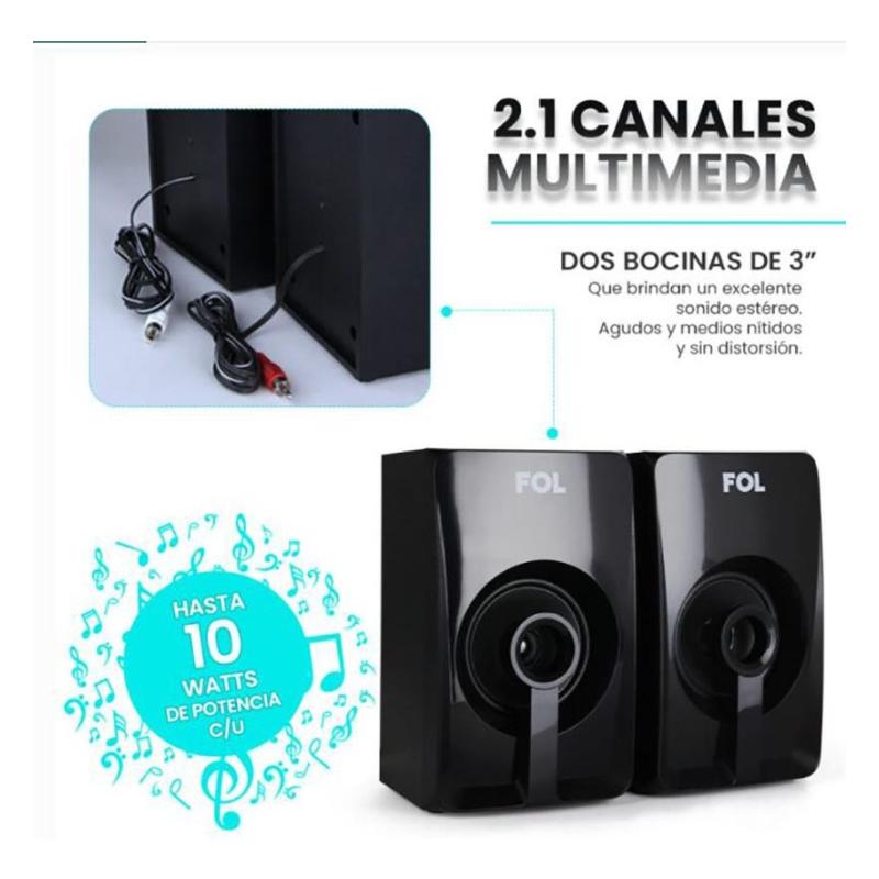 Minicomponente Fol Fs-p243 Bluetooth 40w Fm Sd/usb