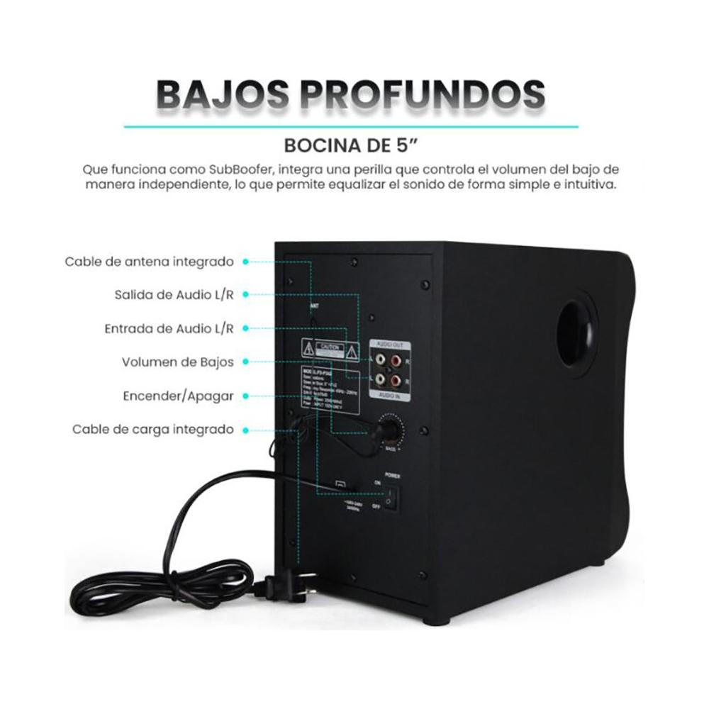 Minicomponente Fol Fs-p243 Bluetooth 40w Fm Sd/usb