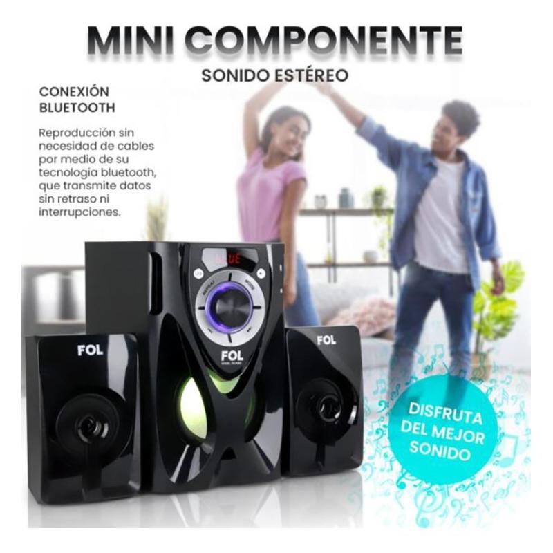 Minicomponente Fol Fs-p243 Bluetooth 40w Fm Sd/usb