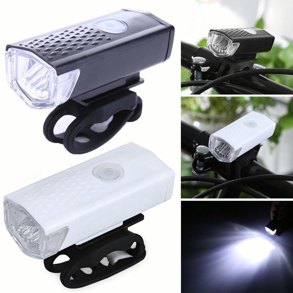 Luces Bicicleta Delantera Y Trasera Linterna Ipx5 Impermeable Color Negra