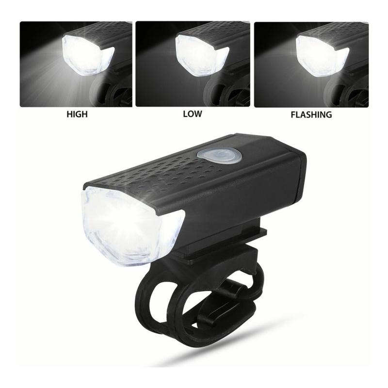 Luces Bicicleta Delantera Y Trasera Linterna Ipx5 Impermeable Color Negra