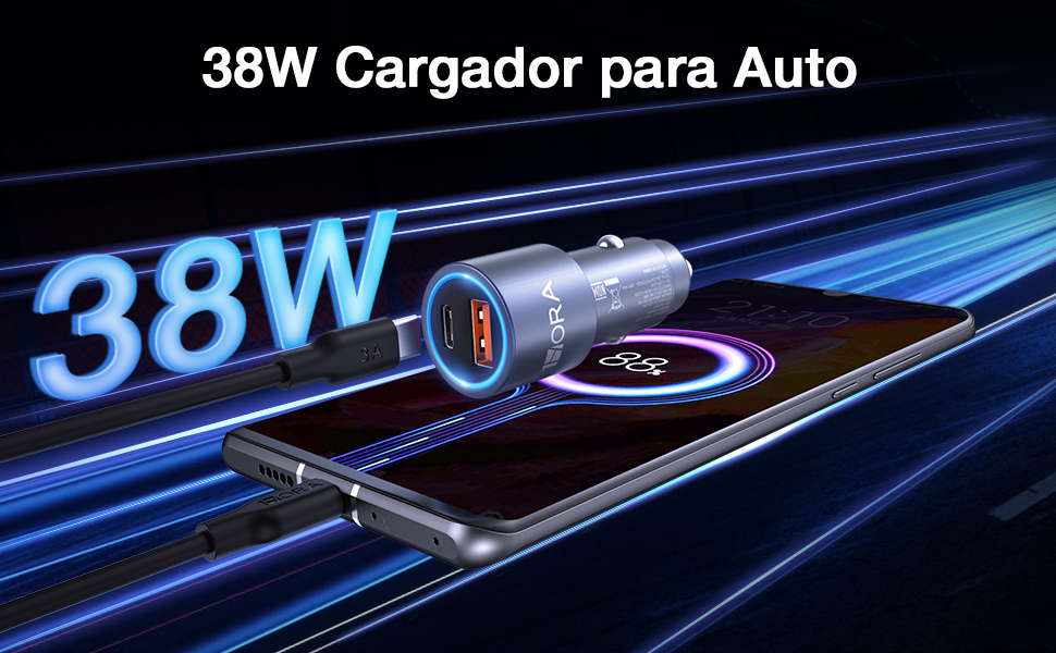 38W cargador para auto